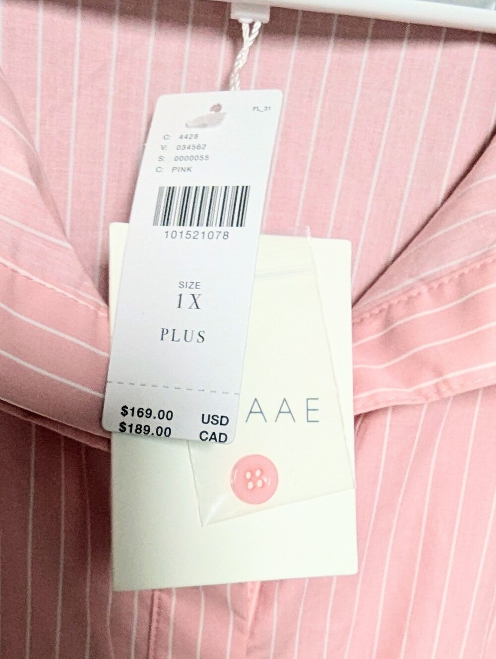 NWT Anthropologie Plus Curaae Shirtdress Size 1X Soft Pink - Picture 5 of 10
